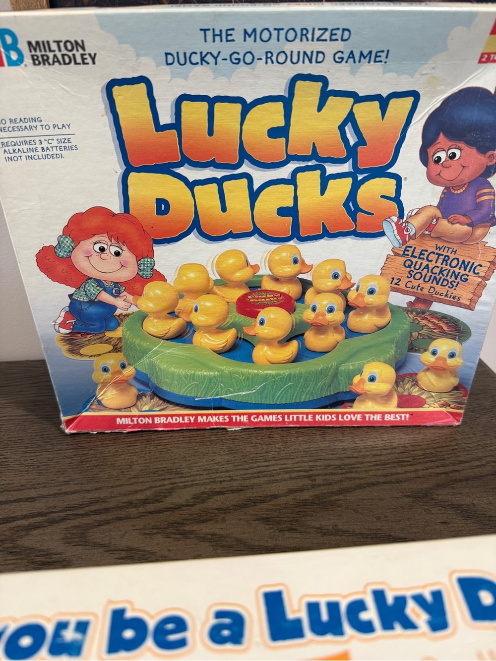 Vintage 1994 Lucky Ducks Ducky-Go-Round Game Milton Bradley (Works - Incomplete)